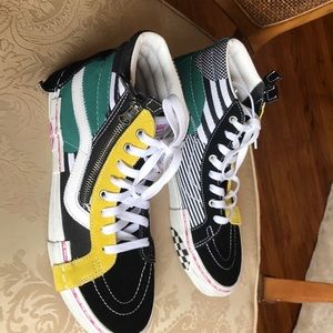 VANS SK8 HI OTW Cap Sz9 Black-White-Green-yellow